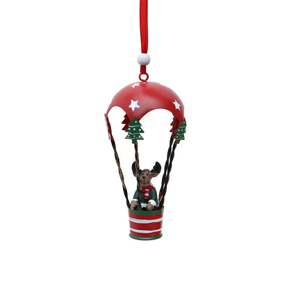 Jiyora Christmas Hanging Ornament Metal Hand Painted Decoration